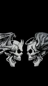 Good Vs Evil Skull Art Skull Skull Artwork Skull Wallpaper