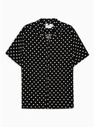 Black And White Polka Dot Short Sleeve Shirt Black Polka Dot Revere Shirt Polka Dots Shirts Shirt Sale