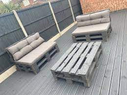2 Handmade Grey Rustic Pallet Sofa Chairs 1 Coffee Table Indoor Outdoor Lounge Pub Patio Garden Furniture In 2021 Pallet Garden Furniture Pallet Patio Furniture Pallet Furniture Outdoor
