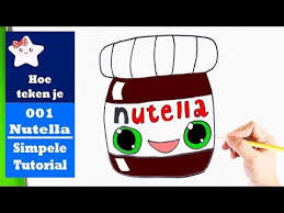 Hoe Teken Je Kawaii Nutella Pot Simpele Teken Tutorial 001 Kawaii Kawaii Tekeningen Kleurplaten Voor Kinderen