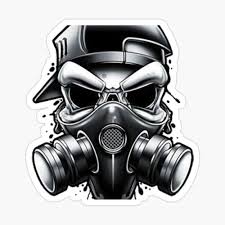 Get My Art Printed On Awesome Products Support Me At Redbubble Rbandme Https Www Redbubble Com I Sticker Gas Mask By Badbo In 2020 Gas Mask Art Gas Mask Skull Art