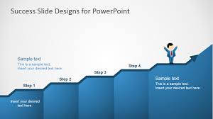 Success In Four Steps Powerpoint Slides