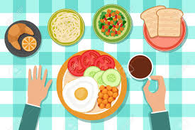 Find & download the most popular man eating food vectors on freepik free for commercial use high quality images made for creative projects. Breakfast Eating Food On Plates And Man Hand On Table Top View Royalty Free Cliparts Vectors And Stock Illustration Image 100521236