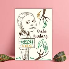 Poster A4 Greta Thunberg Cambiamento Climatico Download Digitale Locandina Download Immediato Greatful Climate Change Etsy