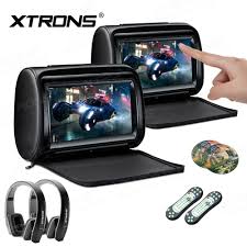 Xtrons 2 Adet 9 Inc Monitor Araba Koltuk Basligi Dvd Oynaticisi 1080p Video Dijital Dokunmatik Ekran Deri Kilif Hdmi Usb Sd Ir Kulakliklar Araba Monitorleri Aliexpress