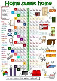 Home Sweet Home Crossword English Lessons English Exercises