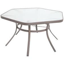 Garden Treasures Hayden Island Hexagon Dining Table Patio Table Top Faux Leather Dining Chairs Small Dinning Room Table