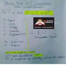 The alliance between the us and the uk should be known as the indestructible relationship, boris johnson has told the bbc after meeting us president joe biden for the first time. Trick To Remember G 7 Countries Civil Service Gurukul Facebook