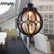Whether hanging or staked, each solar light will bring the relaxing ambiance of indoor settings to any outdoor living space. Waterproof Garden Lights Vintage Hanging Lamp Balcony Continental Simple Outdoor Lighting Lamps Hallway Entrance Light Fixtures Buy At The Price Of 119 99 In Aliexpress Com Imall Com