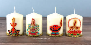 Set Of 4 Diwali Candles Henna Candle Diwali Decor Return Gifts Etsy Diwali Decorations Henna Candles Diwali Candles