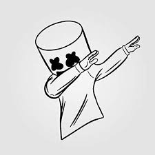 Wir wünschen ihnen nun viel spaß mit ihrem fortnite figuren zeichnen. Amazon Com Marshmello Dab Vinyl Sticker Sizes 4 6 8 10 Black Or White Cute Cartoon Wallpapers Easy Drawings Sticker Art