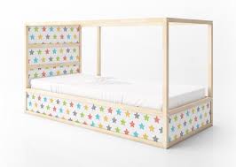 Ikea Kura Bed Bunte Skizzen Stern Hintergrund Aufkleber Etsy Furniture Toddler Bed Home Decor