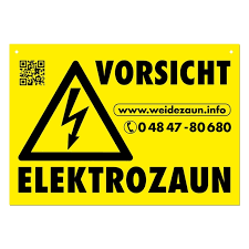 Letzlich wissen am besten die käufer, was. Warnschild Vorsicht Elektrozaun