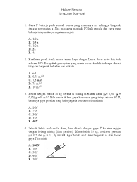Contoh soal hukum newton kelas 10. Soal Hukum Newton Pada Bidang Datar Dan Bidang Miring