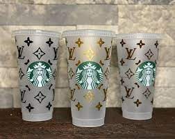 Louis Vuitton Etsy Starbucks Cup Art Custom Coffee Cups Custom Starbucks Cup