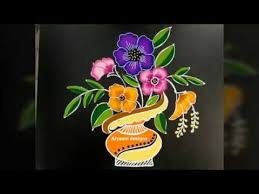 Simple Flower Pot Rangoli 8 To 2 Dots Colourful Flower Pot Kolam Small Rangolies Youtube Colorful Flower Pot Rangoli Designs Easy Rangoli Designs