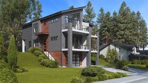 The best contemporary style house floor plans. Builder Preferred 3 Story Modern Duplex Style House Plan 8742