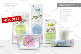 Packaging For Dairy Products Present Branding Mockups Packaging Branding
