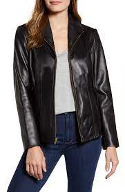 Cole Haan Lambskin Leather Jacket Nordstrom In 2021 Collar Leather Jacket Leather Jacket Brands Lambskin Leather