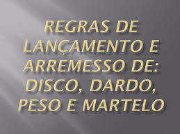 5,76 € preço sem iva. Regras De Lancamento E Arremesso De Disco Dardo Peso E Martelo Ppt Video Online Carregar