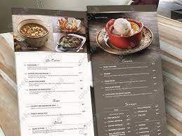 poulet design and layout of menu menuboard print design menu