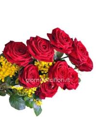 Dove questi stickers murali incollare? Rose Rosse A Stelo Lungo Con Mimosa Fiori A Roma Fiorista Invia E Consegna A Domicilio Fiori E Piante A Roma