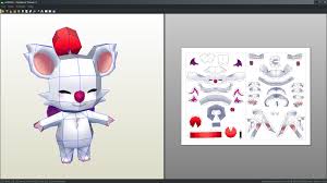 Moogle Sports Papercraft Unfold Paper Crafts 3d Paper Crafts Moogle