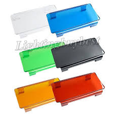 6 Inch 8 Inch Snap On Dust Proof Protective Cover For 7 12 32 42 50 52 54 Led Light Bar Amber Black Clear Red Bar Lighting Red Blue Green Led Light Bars