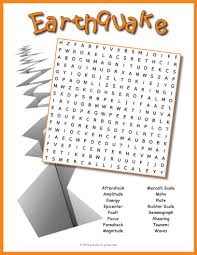 Earth Science Worksheet Earthquake Word Search Puzzle Science Worksheets Earthquakes For Kids Earthquakes Activities