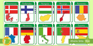 Las imágenes de las banderas han sido obtenidas en wikimedia commons. Flashcards Banderas Y Relieves De Los Paises De Europa