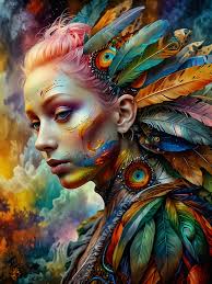 A few more recent turkey feather art panels