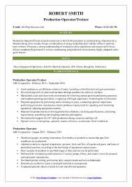 Production Operator Resume Samples Qwikresume