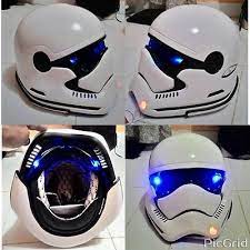 Star Wars Stormtrooper Motorcycle Helmet With Led Dot Approved M Xxl Motorbike Helmet Cool Motorcycle Helmets Motorcycle Helmets