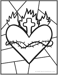 You can use our amazing online tool to color and edit the following stained glass coloring pages religious. Sacred Heart Coloring Pages For Kids And Adults 20 Different Designs