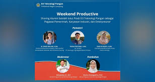 Jurusan teknologi informasi program studi rekayasa perangkat lunak membuka penerimaan mahasiswa baru untuk alih kredit dari diploma iii politeknik negeri padang membuka kesempatan untuk melanjutkan pendidikan dari diploma iii (d3) ke sarjana terapan (d4) atau alih kredit d3 ke. Weekend Productive Series 1 D3 Teknologi Pangan Polinela Politeknik Negeri Lampung