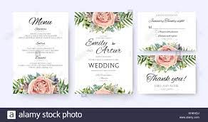 Einkauf von unikaten im palundu marktplatz auch ohne registrierung möglich. Hochzeit Einladung Floral Card Design Einladen Garten Lavendel Rosa Wachs Peach Rose Saftig Grunen Palmen Farnblatter Eleganter Grunanlagen Berry Wald Bou Stock Vektorgrafik Alamy