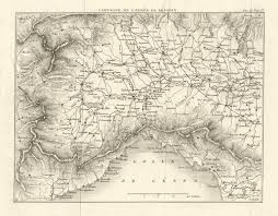 Details About North West Italy Piemonte Liguria Piedmont 1819 Old Antique Map Plan Chart