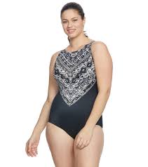 5 star rating 1 review. Longitude Plus Size Mazunte High Neck Long Torso One Piece Swimsuit At Swimoutlet Com