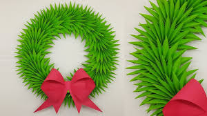 Handmade paper christmas decorations ideas. Paper Wreath For Christmas Decorations Ideas How To Make Paper Christmas Wreath Youtube