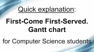 quick explanation first come first served fcfs gantt chart