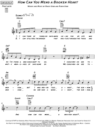 Sku of the score is 173710. The Bee Gees How Can You Mend A Broken Heart Sheet Music Leadsheet In C Major Download Print Sku Mn0128518