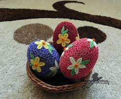 Mihaela Bujor Oua De Paste Decorate Prin Metoda Quilling Quilling Easter Eggs Quilling Easter Eggs Handmade