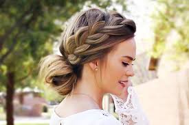 Side braid with top knot. 27 Braided Hairstyles For Long Hair To Your Exceptional Taste