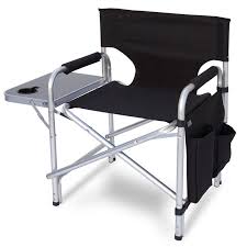 Heavy Duty Aluminum Directors Chair With Table And Side Bag Directors Chair Chair Aluminum Chairs