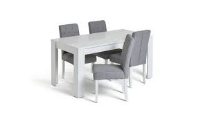 Maybe you would like to learn more about one of these? Buy Argos Home Miami Gloss Dining Table 4 Button Chairs Grey Dining Table And Chair Sets Argos