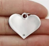 Stainless Steel Mirror Polishing Plain Heart Charm Pendant ...