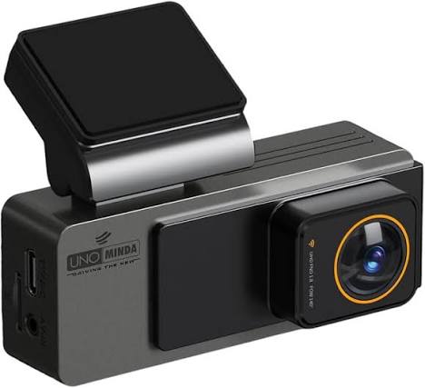 Uno Minda 2 Channel Car Dash Cam DVR | 4K Ultra HD Front + 1K Rear Recording | 160° Wide Angle, WiFi App Control, Gravity Sensor, 3.39"" LCD, 256GB ...