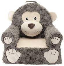 soft landing sweet seats monkey character chairs plush chair toddler playroom