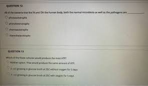 Solved Question 10 Which Of The Following Can Be Cataboli Chegg Com