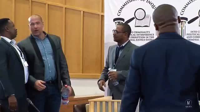 Stuart James Scharnick allegedly caught on camera intimidating a member of the media at the Madlanga Commission. , The Commission has not commented on the incident yet | News Live SA